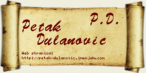 Petak Dulanović vizit kartica